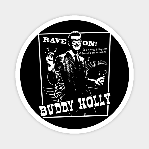 Buddy Holly Rave On Men Magnet by chaxue